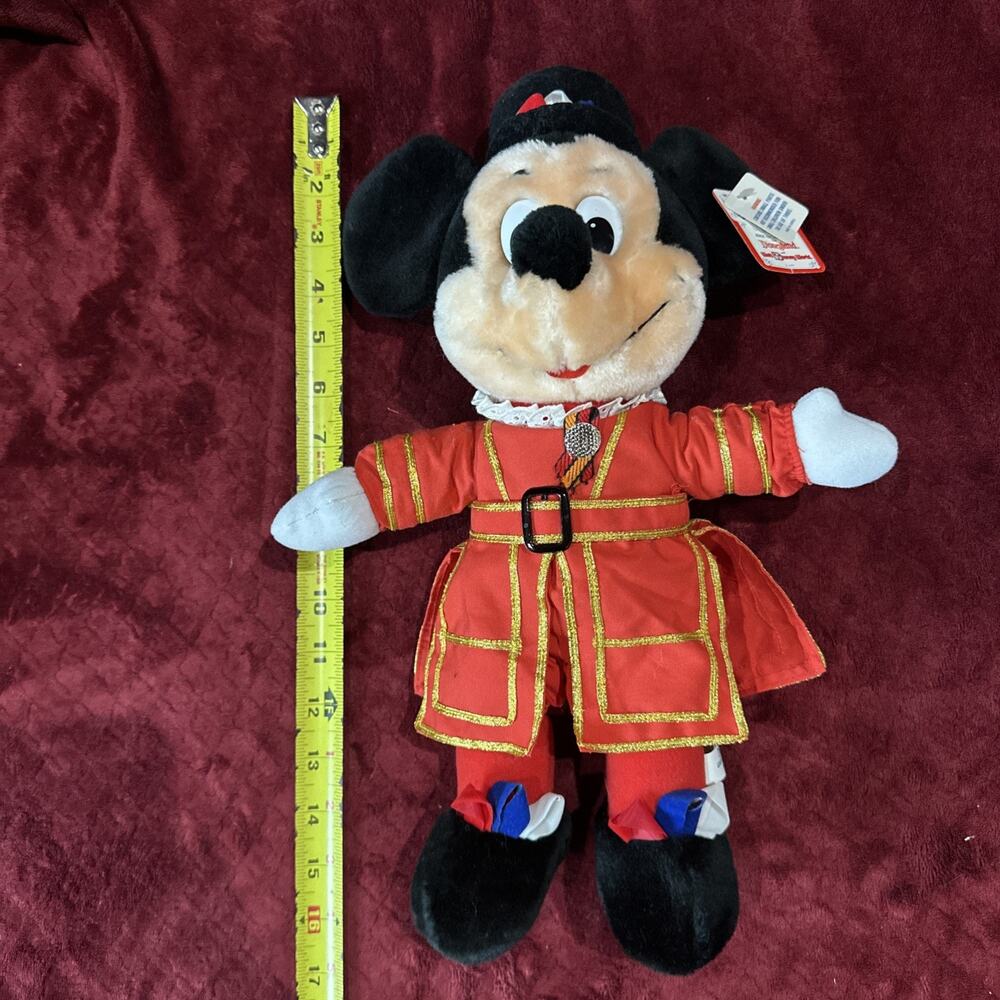 Disney Mickey Mouse 16 Beefeater Plush Toy Vintage London Guard Red NWT Tags